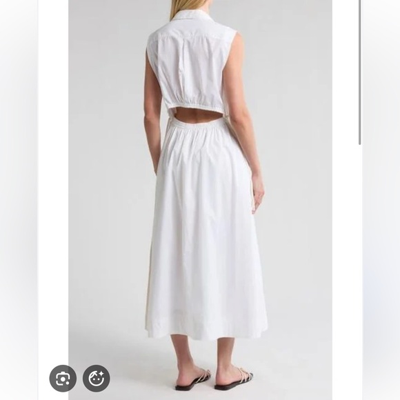 53. Rag & Bone $478 Joan Poplin A-Line Sleeveless Green Maxi Dress - Picture 2 of 2